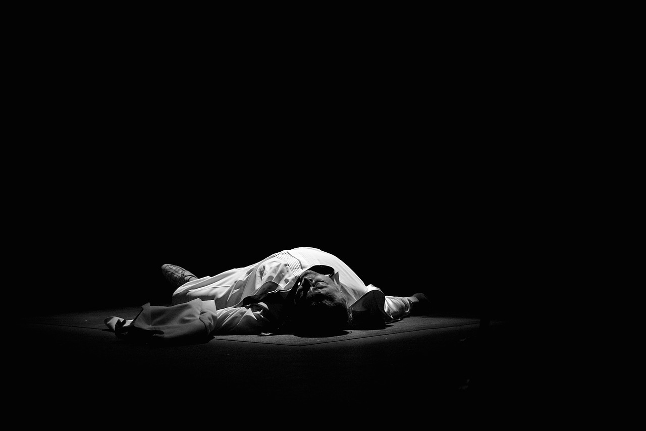 Image - black and white man lying light