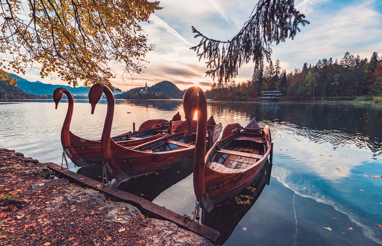 Image - boat ship clouds sky river lake