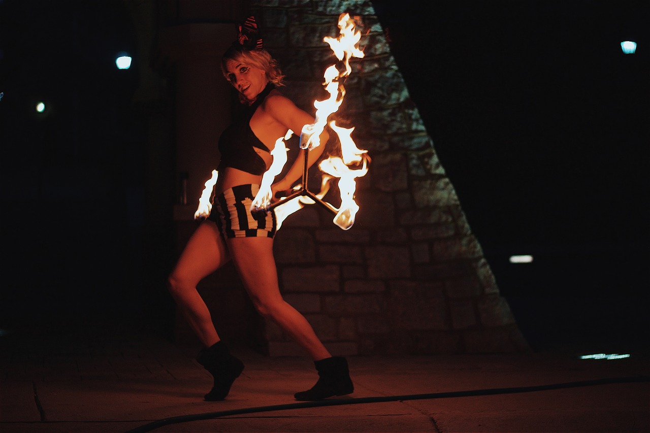 Image - fire fire dance dance people woman