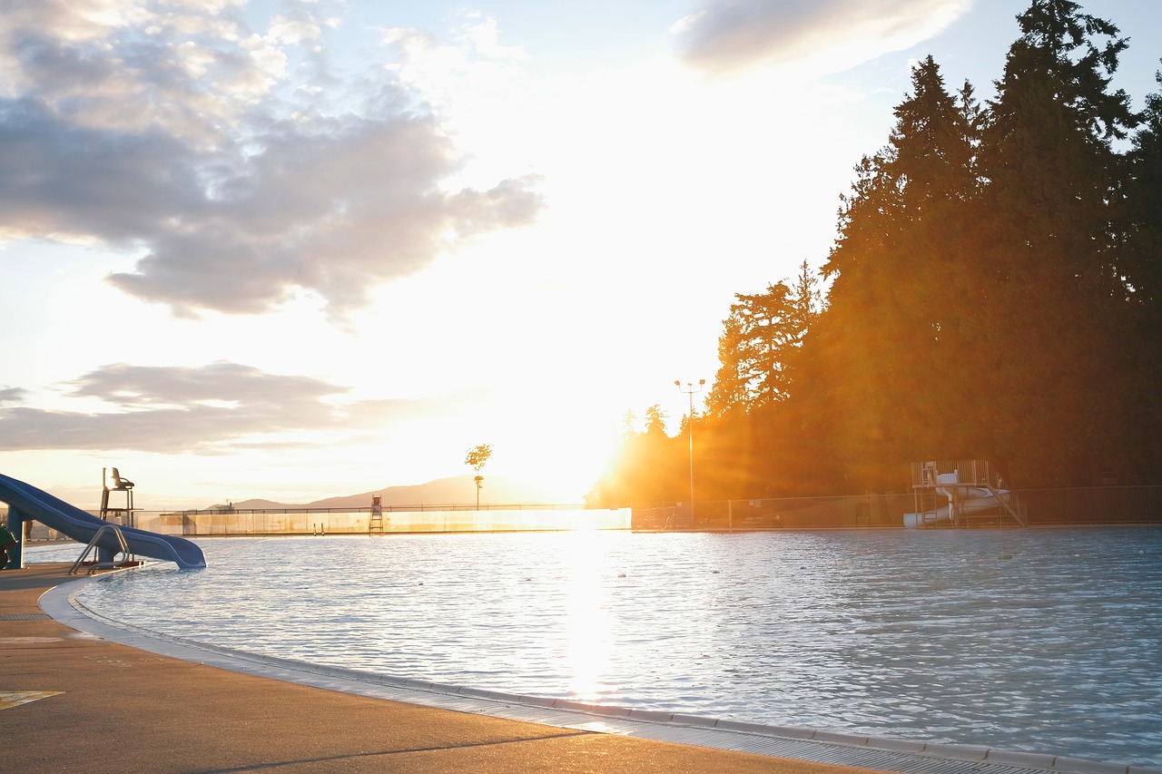 Image - sun sunset sunrise nature pool