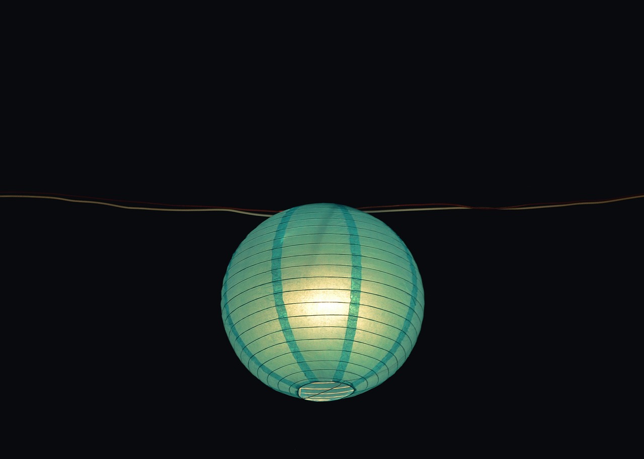 Image - dark night blue lantern light