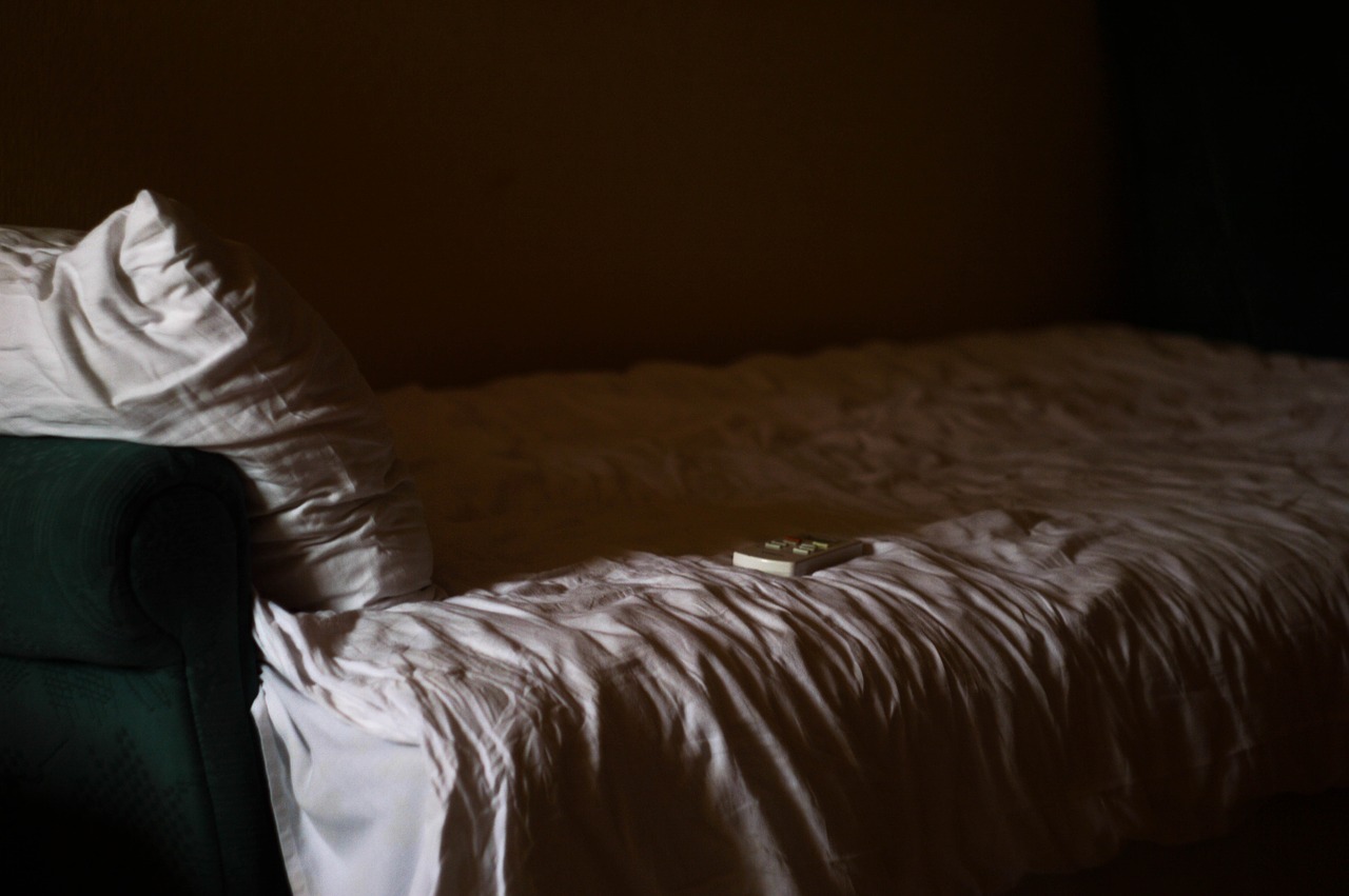 Image - dark room bedroom bed sheet