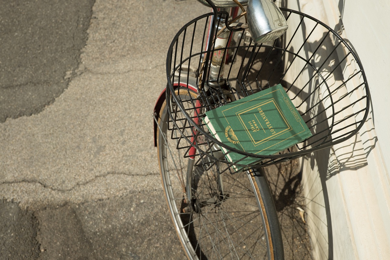 Image - road wall bike bicycle basket