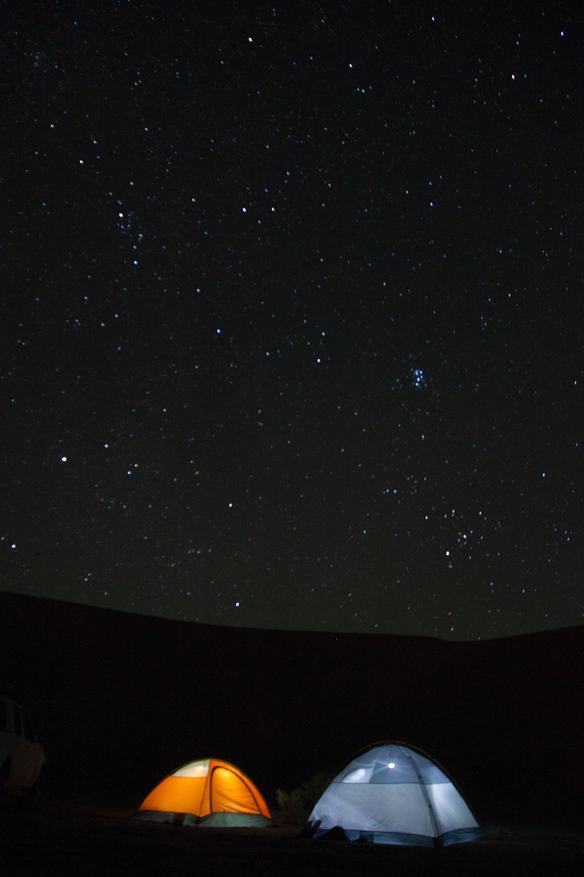 Image - dark night sky stars camping