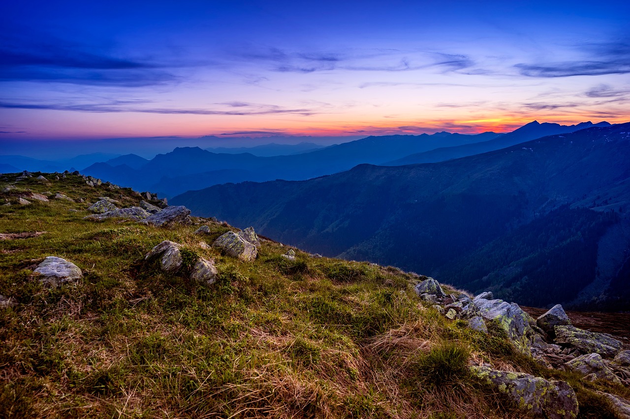 Image - green grass rock summit peak