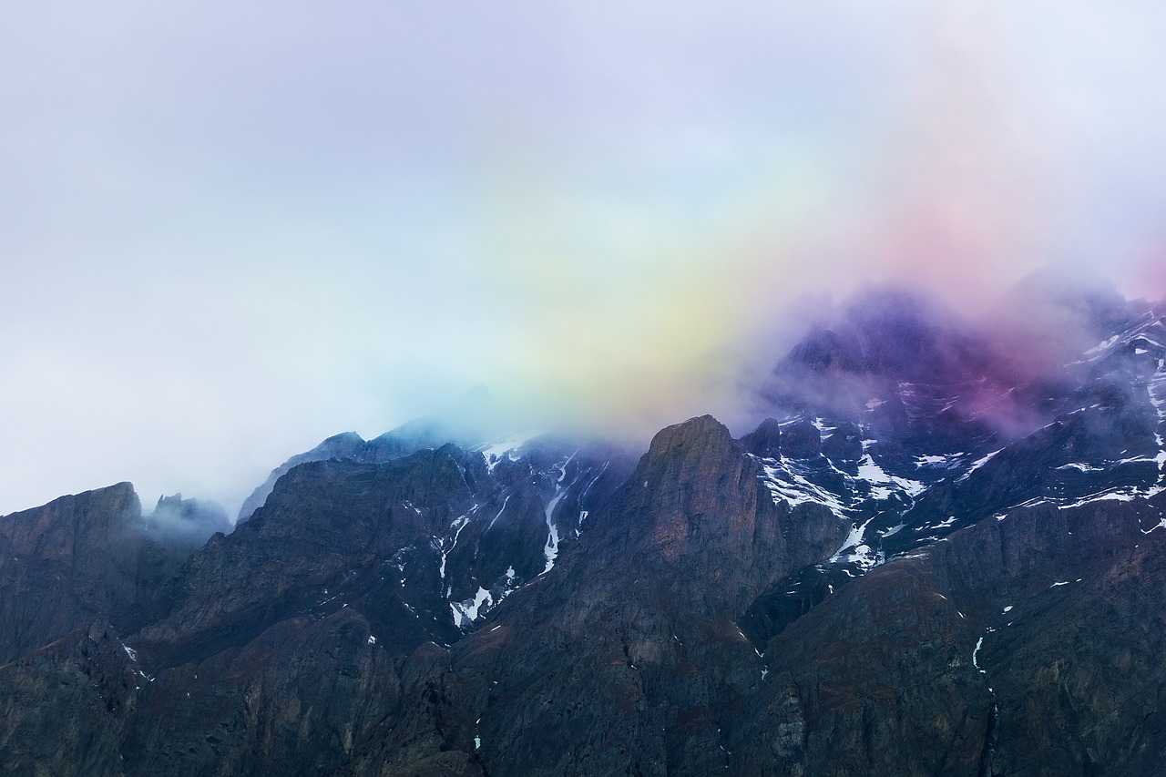 Image - mountain valley peak summit