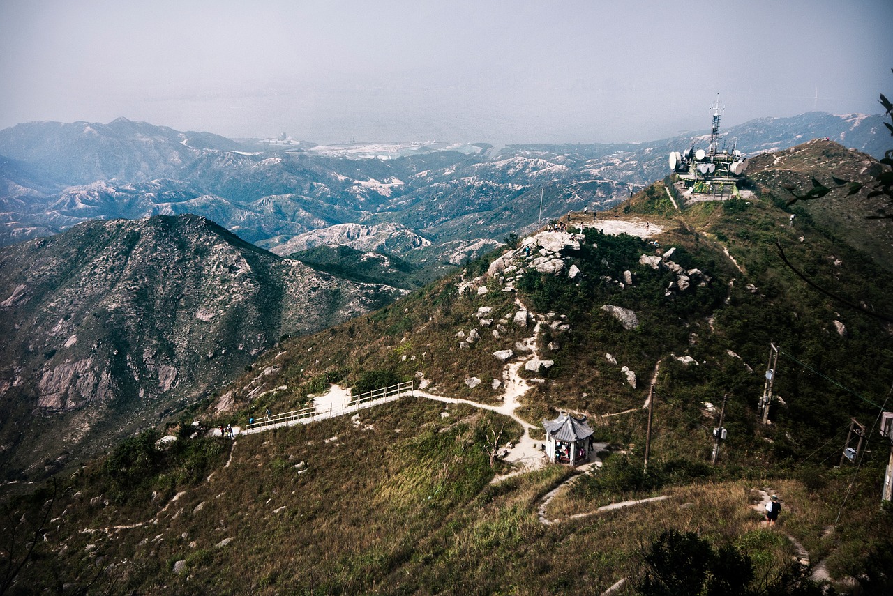 Image - mountain valley peak ridge path