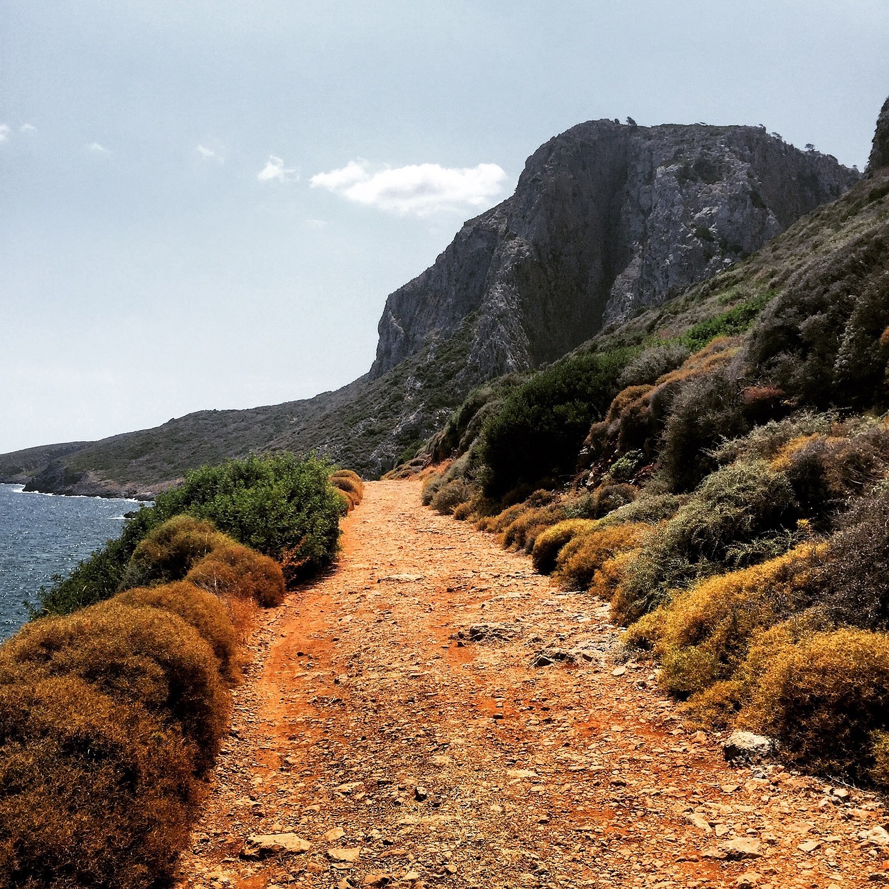 Image - road path grass mountain highland