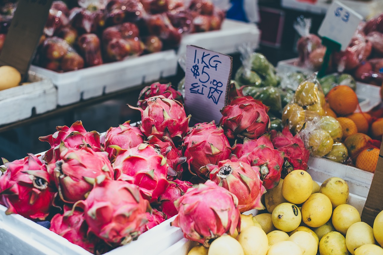 Image - orange mango dragonfruit price tag