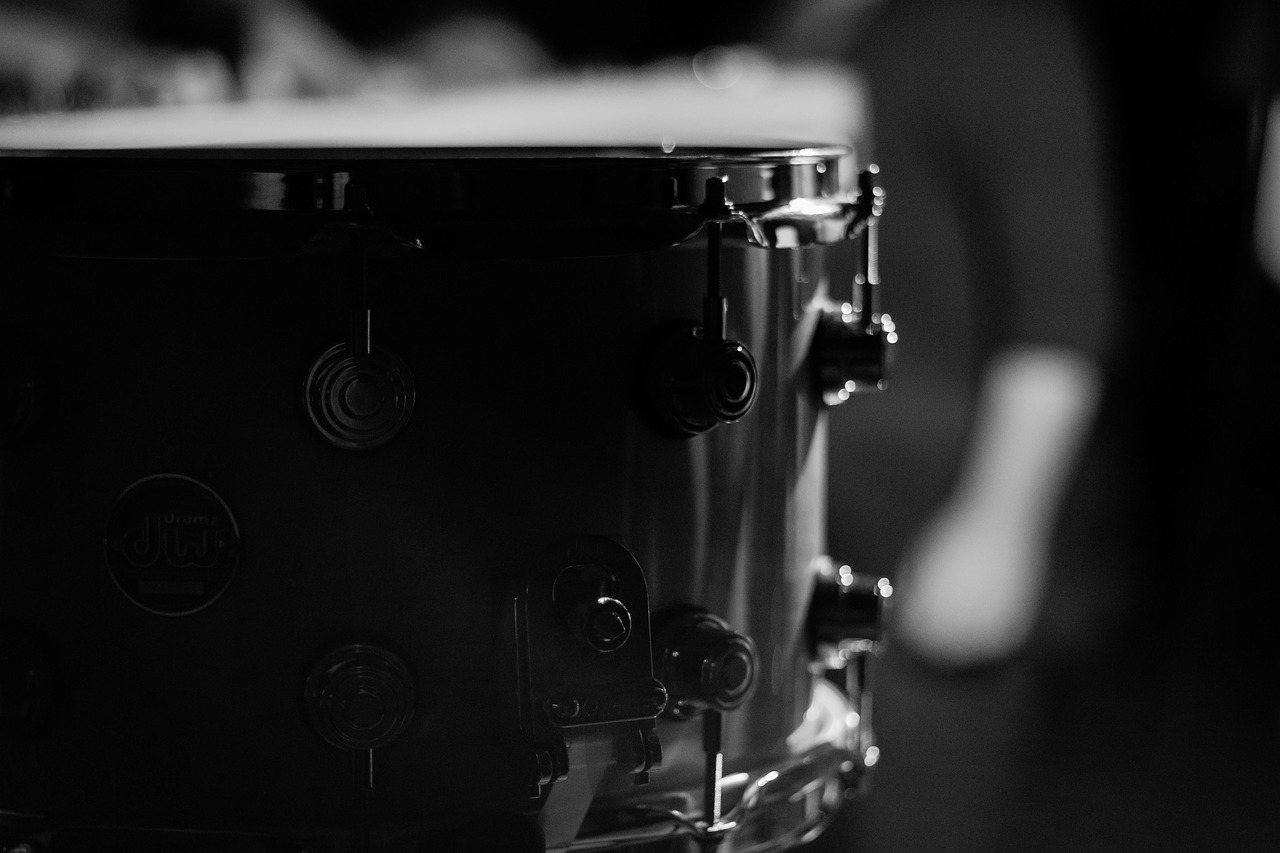 Image - black and white drum set musical