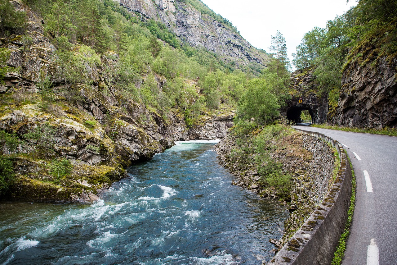 Image - landscape highway road river water