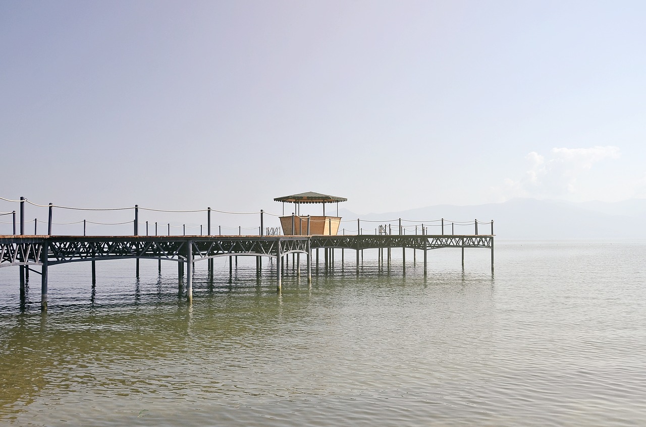 Image - pier pathway bridge cottage sea