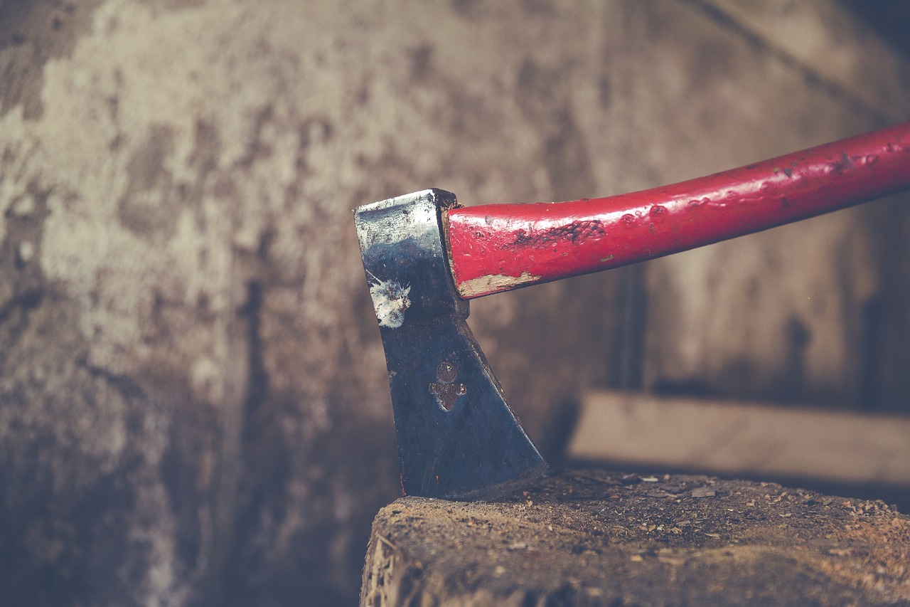 Image - metal axe handle cutting tool
