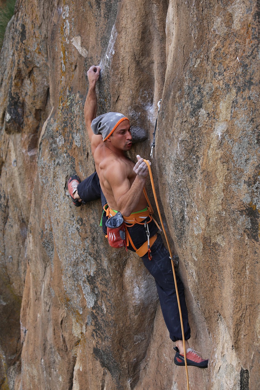 Image - hill rock people man climbing