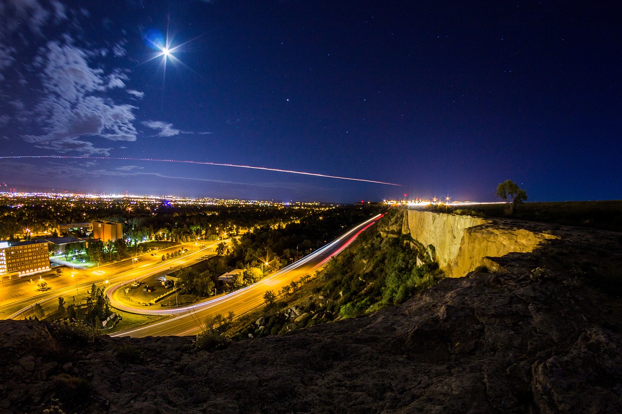 Image - city dark night lights urban