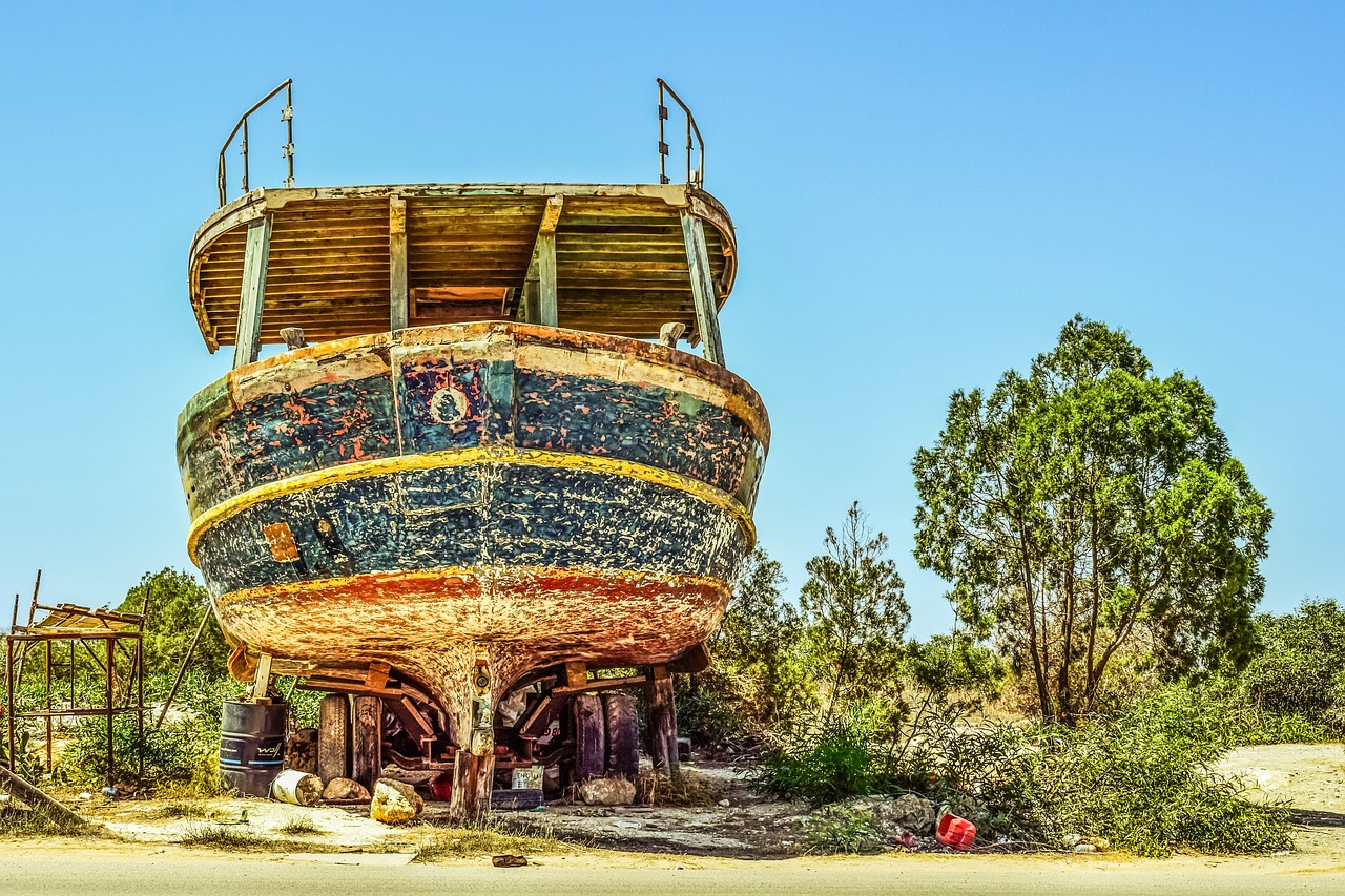 Image - old ship boat grounded wooden
