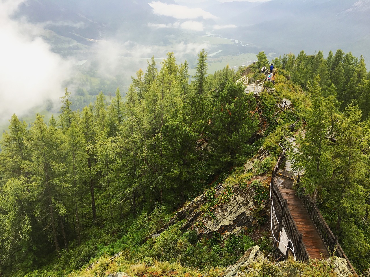 Image - peak mountain view landscape wood