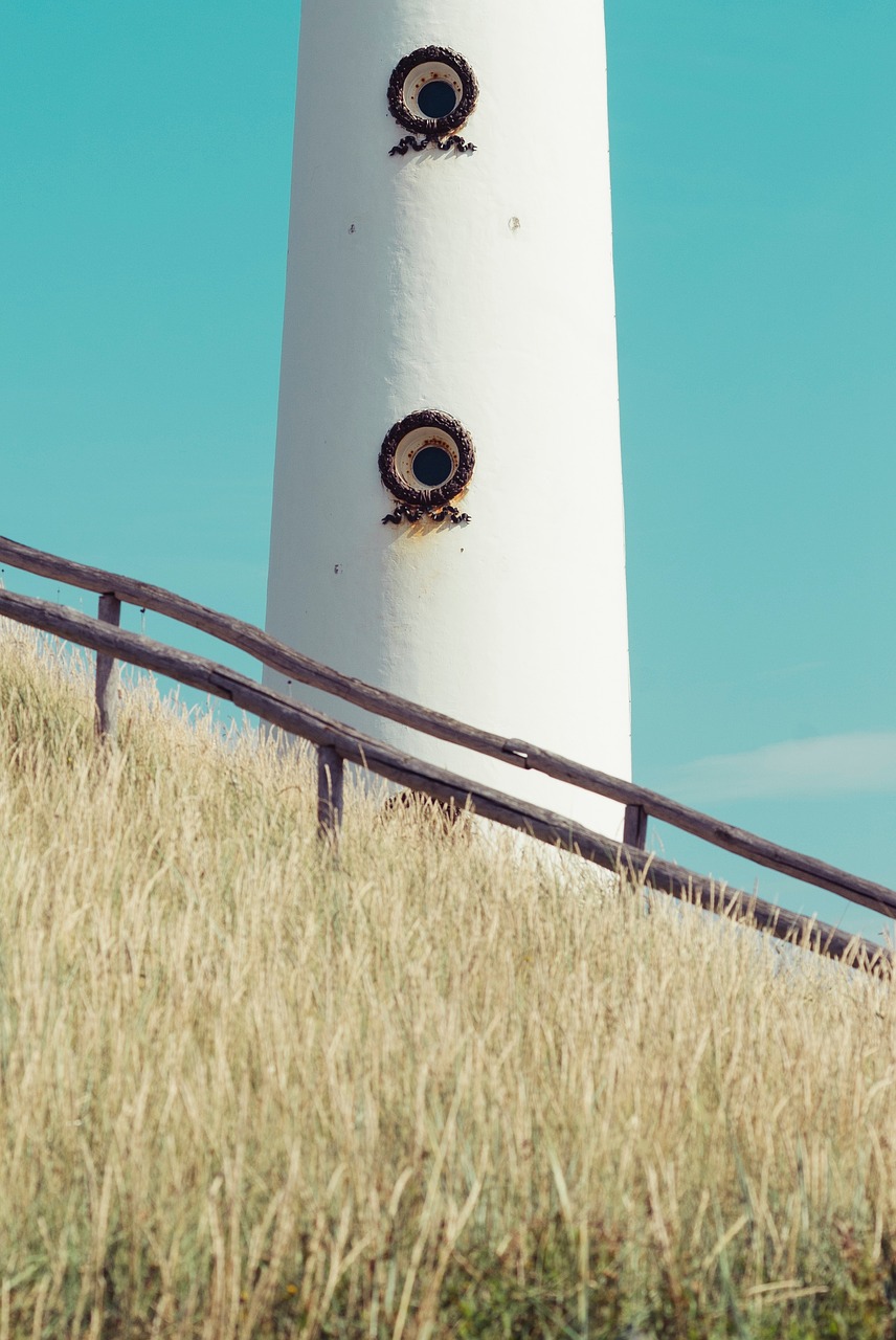 Image - grass wood post hole blue