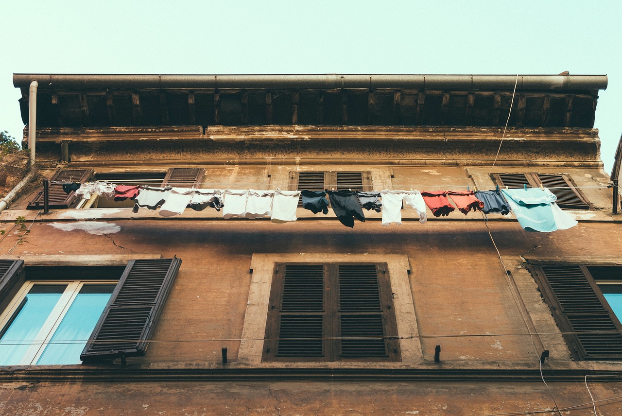 Image - building house window laundry