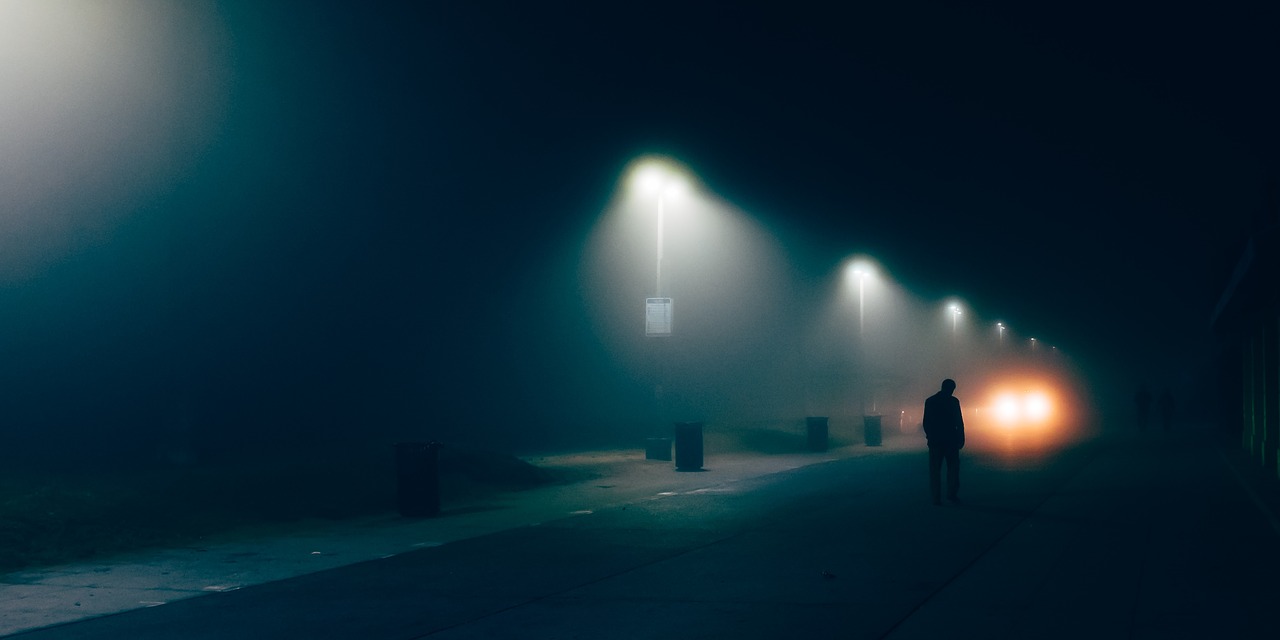 Image - dark people man walking light