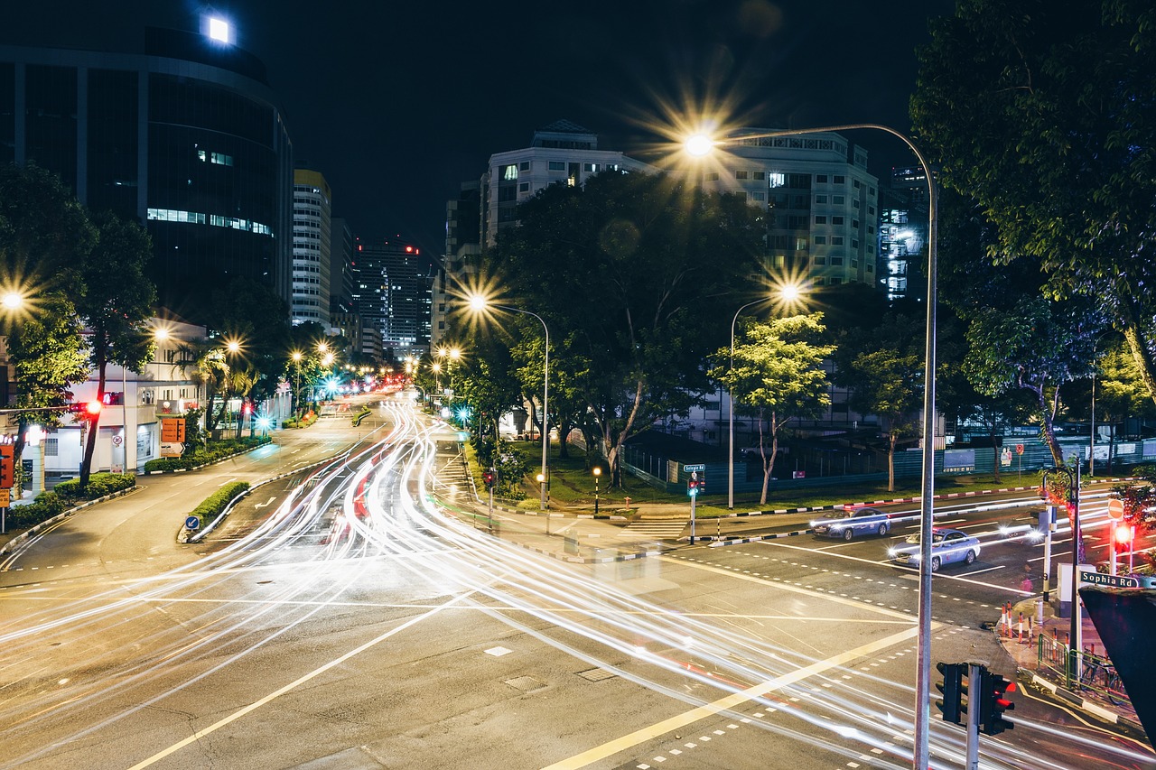 Image - street road traffic lights car