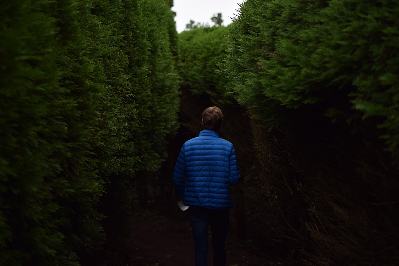 Image - people guy alone walking green