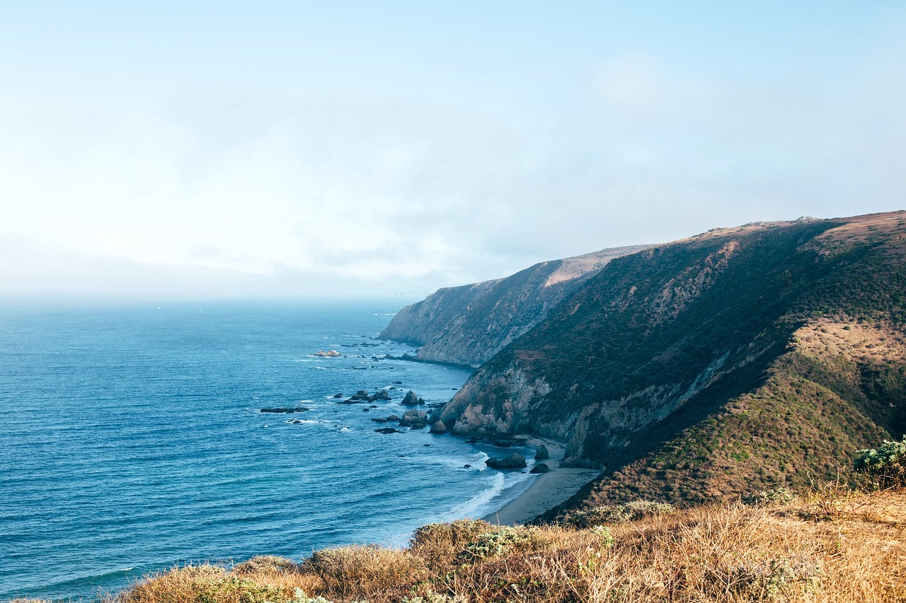 Image - grass highland sea water ocean