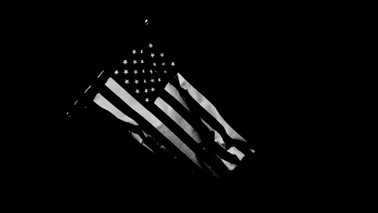 Image - dark black and white cloth flag