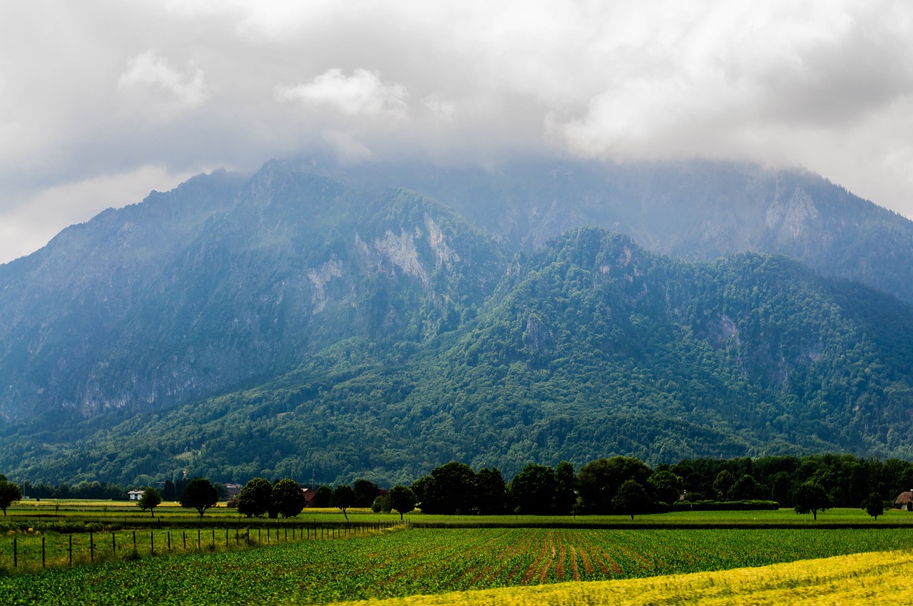 Image - cloudy mountain valley highland