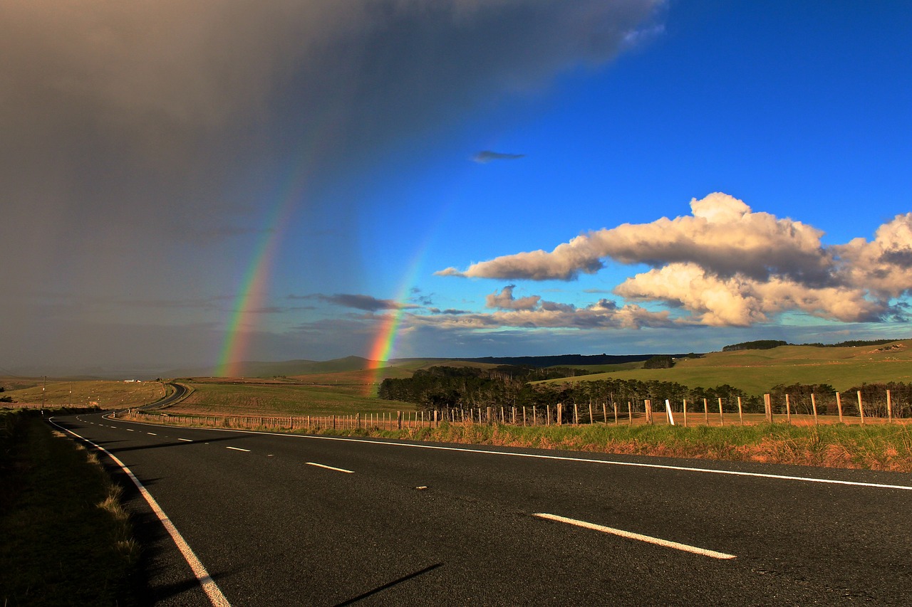 Image - rainbow road sunny sunlight