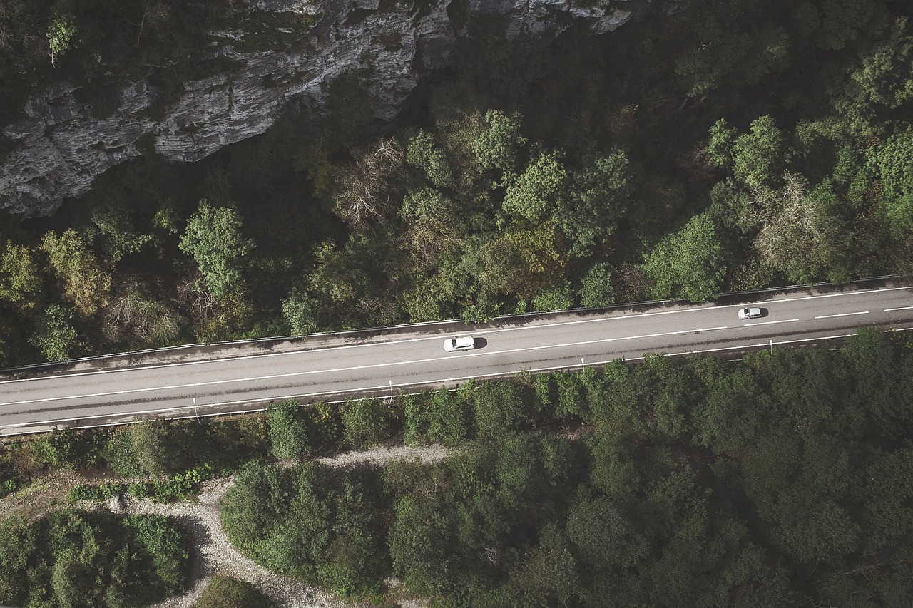 Image - aerial view mountain hill trees