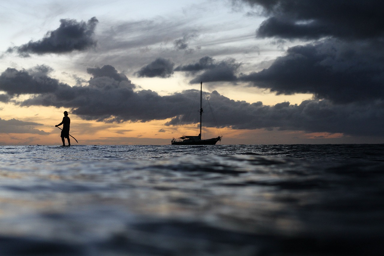 Image - people man fishing boat sea ocean