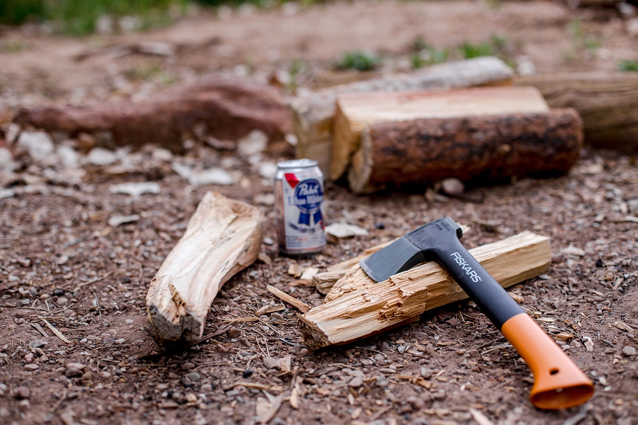 Image - axe wood firewood drink can
