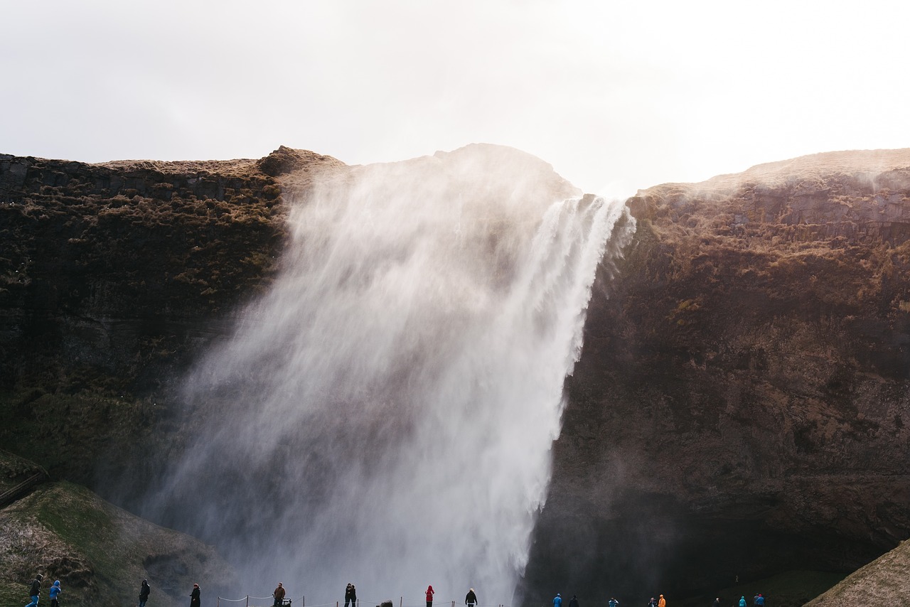 Image - waterfalls nature sky water cold