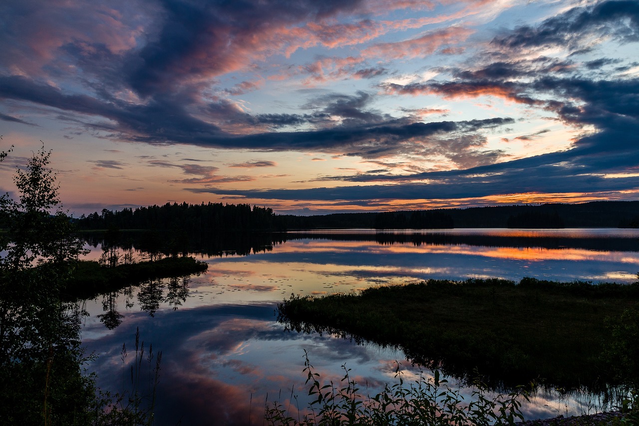 Image - sky clouds dark sunset nature