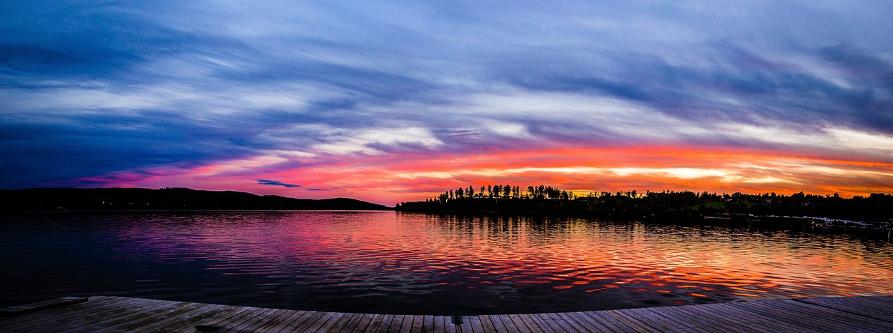 Image - dark sunset blue orange sky