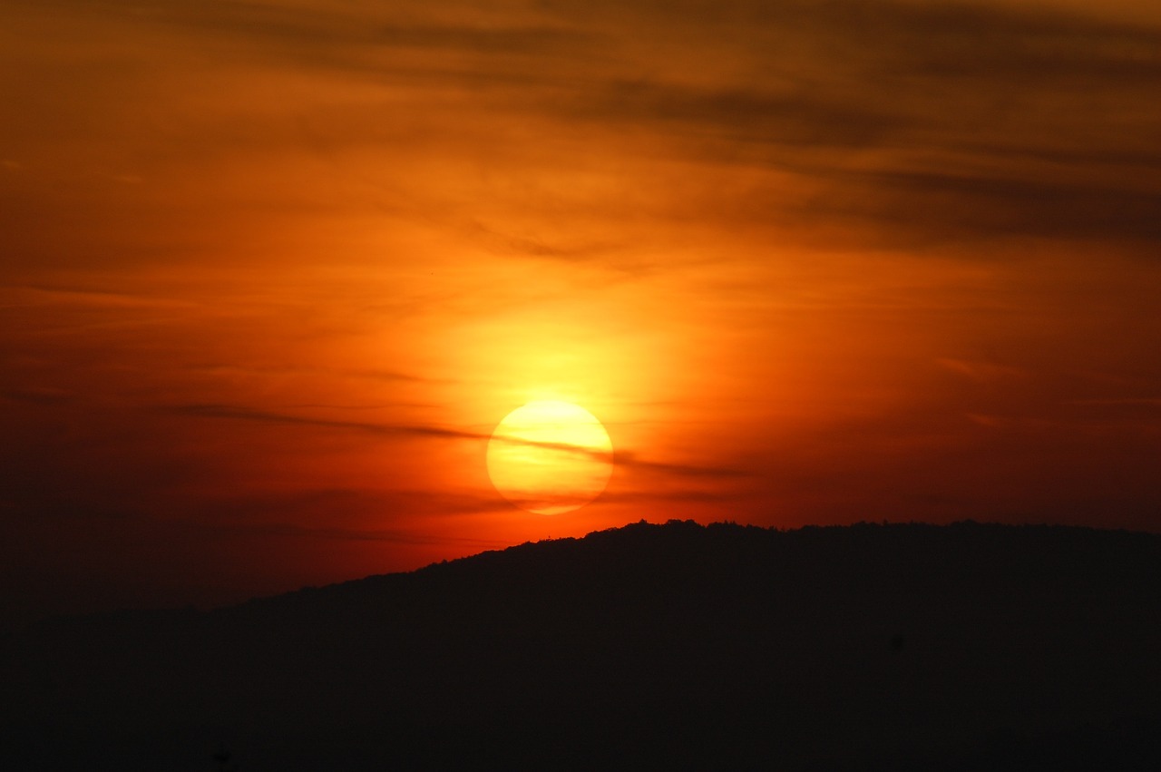 Image - mountain dark sunlight moon sky