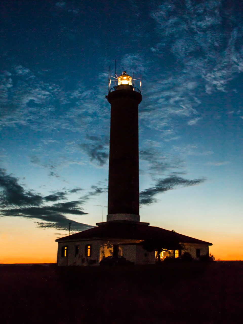 Image - wall lighthouse dark sunset sky