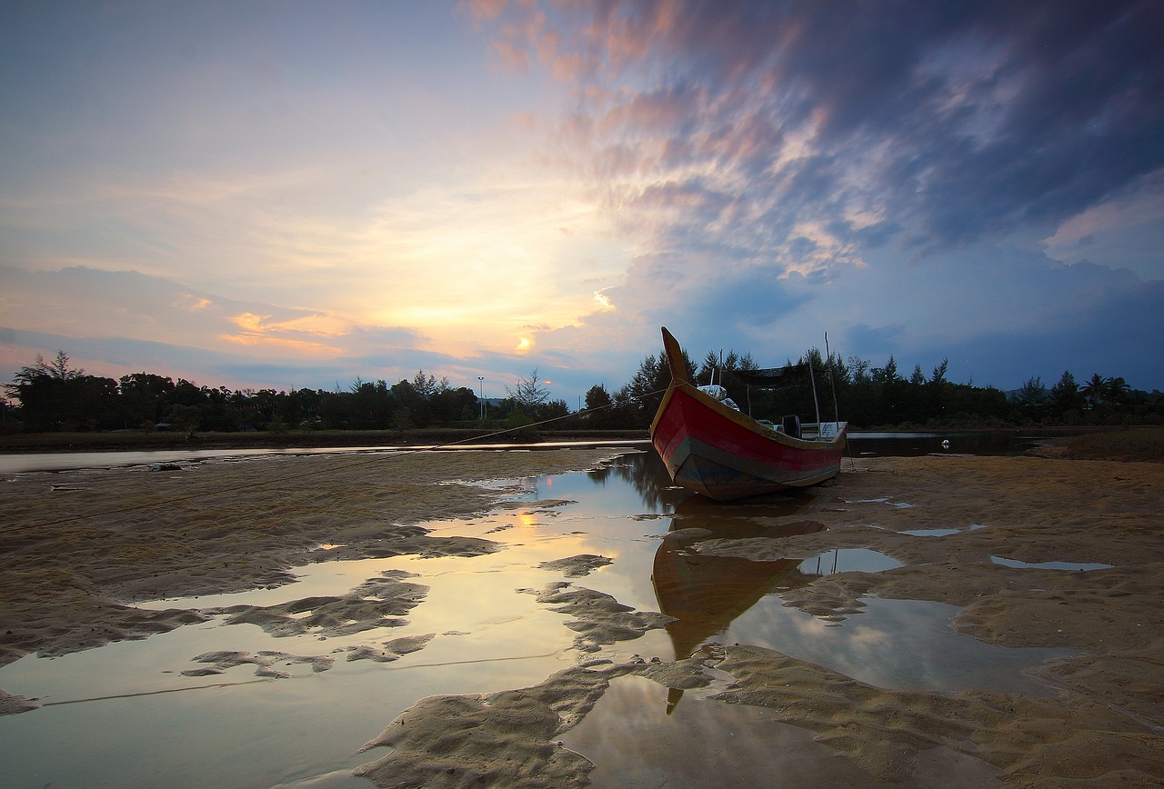 Image - beach sand sea water low tide