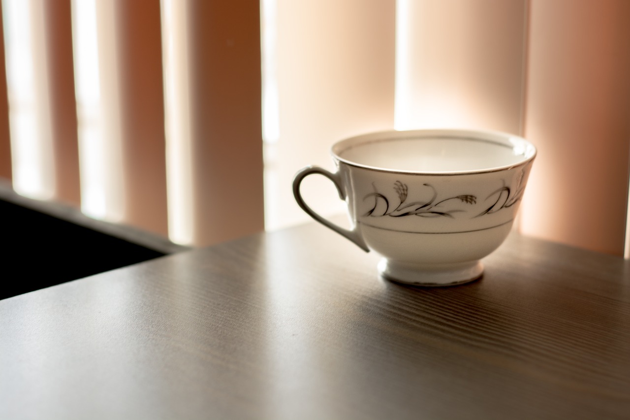 Image - teacup ceramic table room curtain