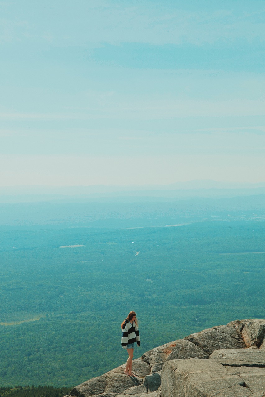 Image - people girl alone hill mountain