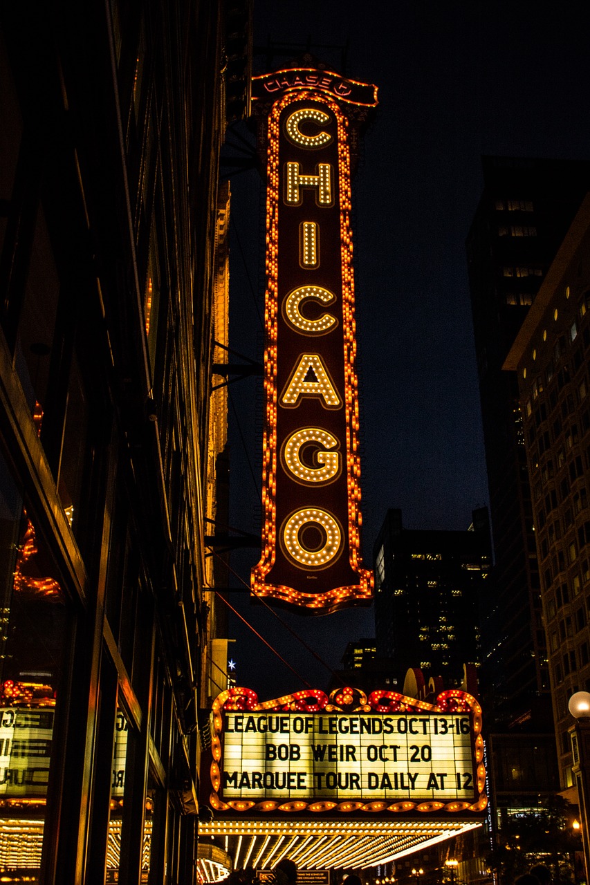 Image - night dark lights building city