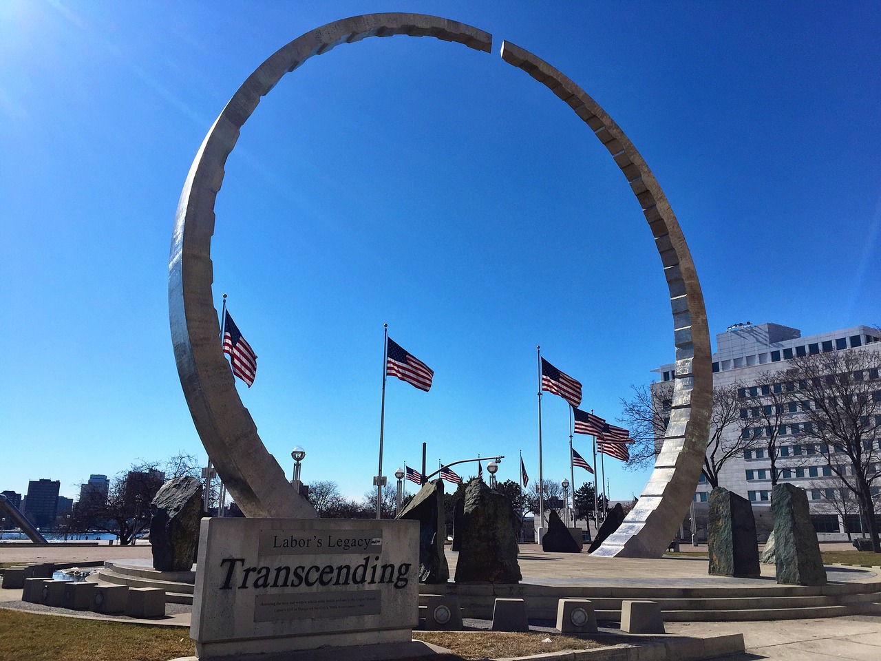 Image - landmark park arch town flag pole