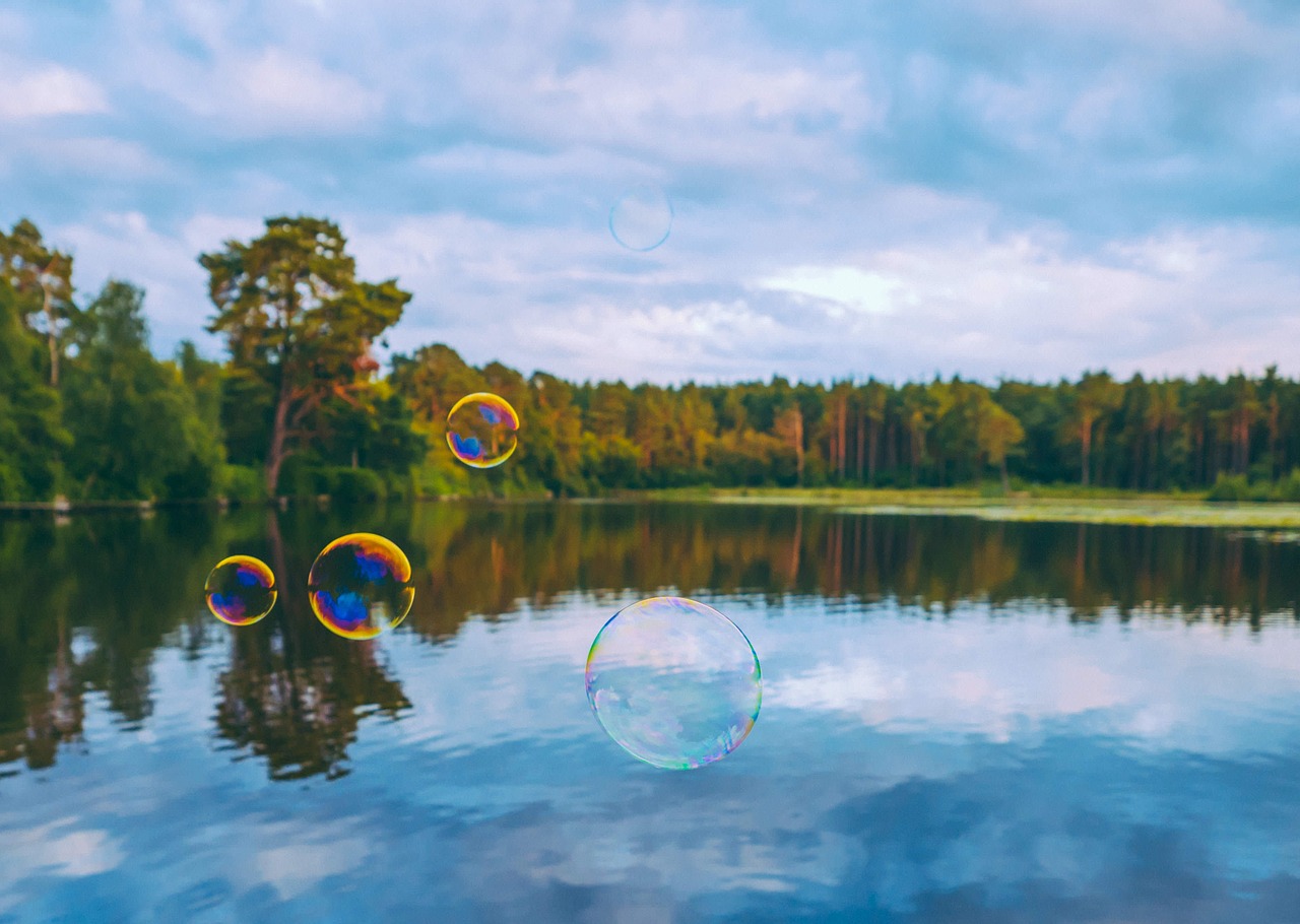 Image - bubbles nature landscape sky