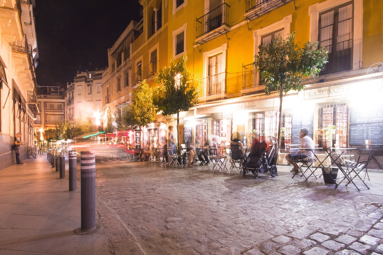 Image - nightlife lights night restaurant