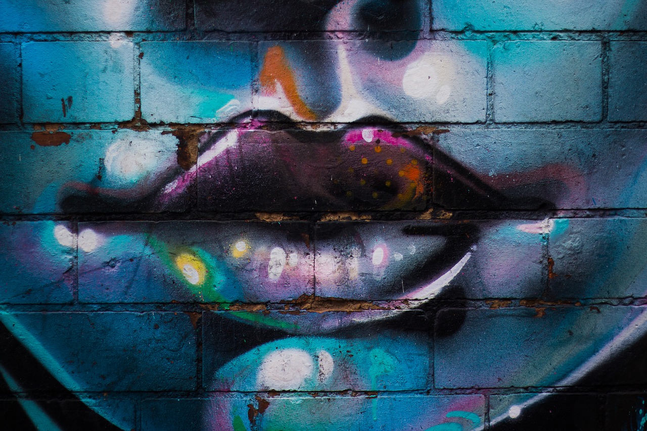 Image - lips graffiti wall face paint
