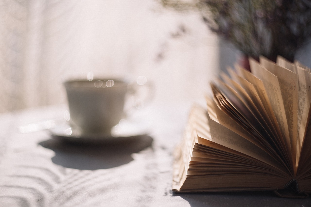 Image - book novel reading tea