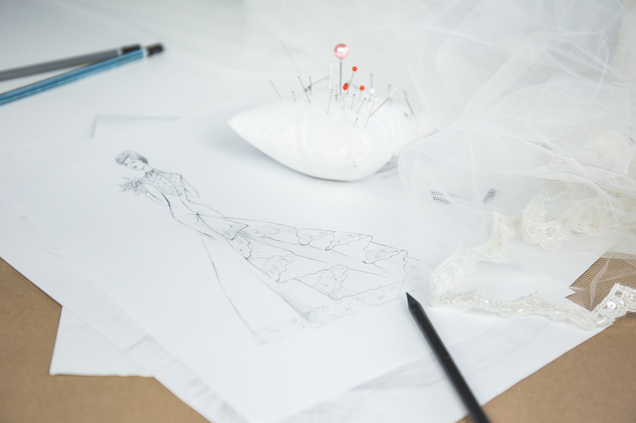 Image - wedding dress sketch drawing