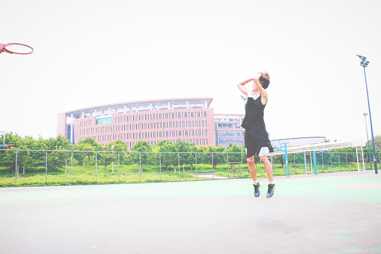 Image - basketball court rim hoop jumpshot