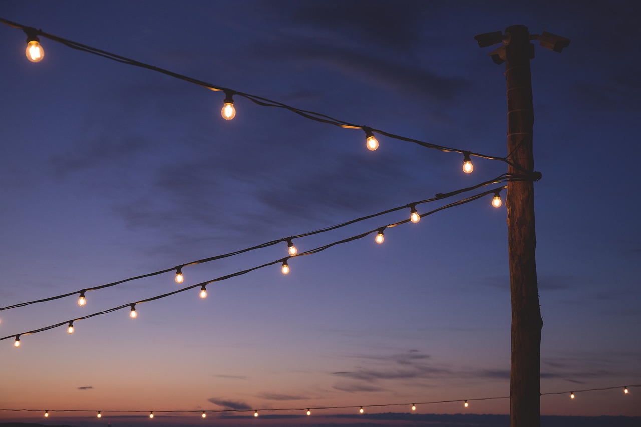 Image - still lights lanterns posts sky